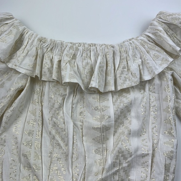 NWT Elan Women's Cropped Milkmaid Peasant Off the Shoulder Babydoll Coquette Top - Picture 2 of 7